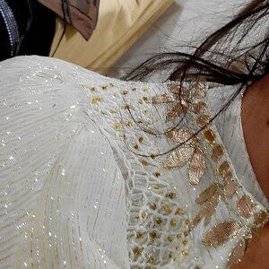 Ivory & Gold Embroidered Tunic